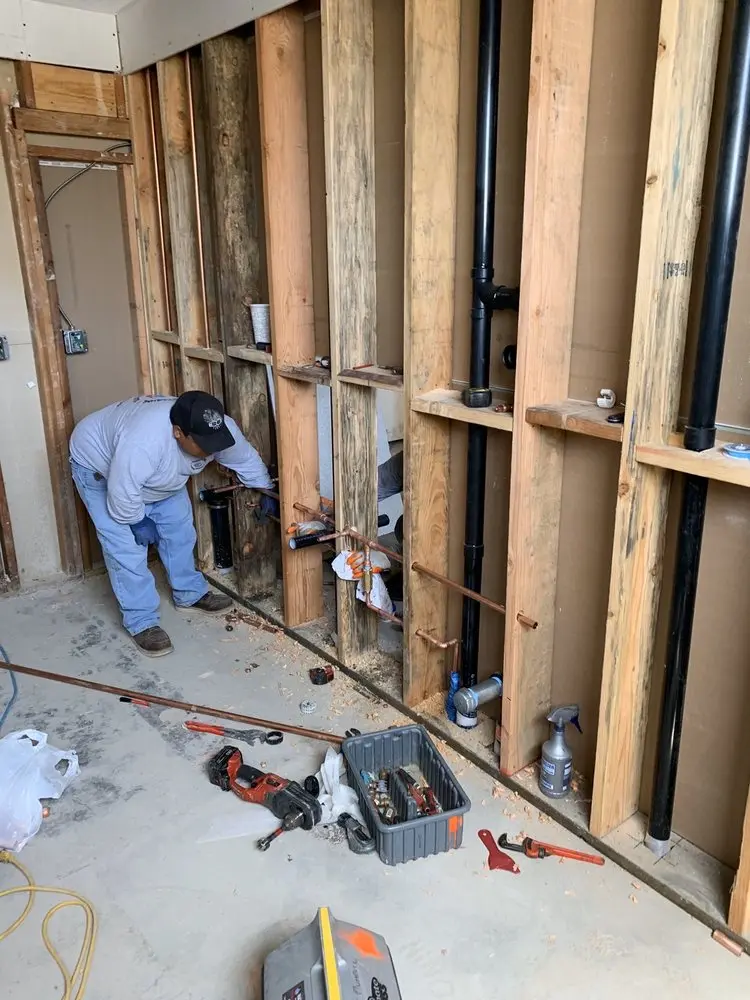 Commercial rough-in plumbing for Water Heater Replacement in East Parish